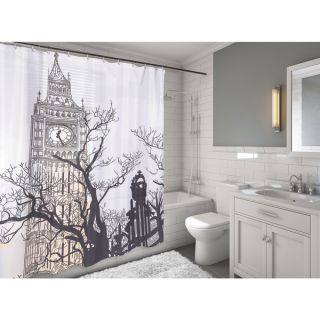 Carnation Home Fashions Big Ben Fabric Shower Curtain   18136901