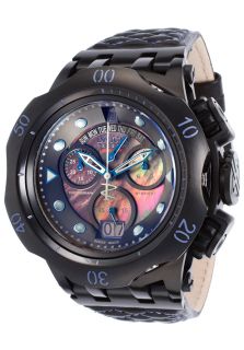 Men's Jason Taylor Reserve Chrono Black Genuine Leather and MOP Dial