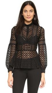 Anna Sui Aries Combo Lace Blouse