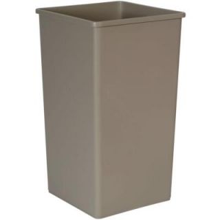 Rubbermaid Commercial Products Untouchable 50 Gal. Beige Square Trash Can FG395900BEIG