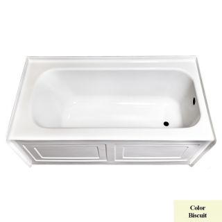 Laurel Mountain Fairhaven Vi Biscuit Acrylic Rectangular Skirted Bathtub with Right Hand Drain (Common 36 in x 72 in; Actual 22.5 in x 36 in x 72 in