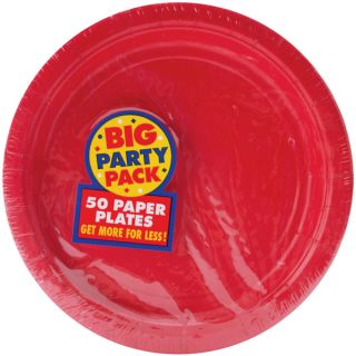 Big Party Pack Luncheon Plates 7in 50/PkgApple Red