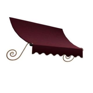 AWNTECH 5 ft. Charleston Window Awning (24 in. H x 12 in. D) in Burgundy CH21 5B