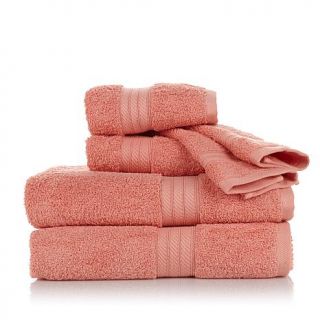 Concierge Collection 6 piece Braided Dobby Cotton Towel Set   7598001