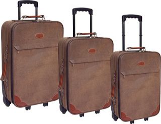 Travelers Club Capri II 3 Piece Faux Suede Luggage Set