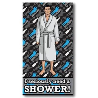 Archer ''I Need a Shower'' Beach Towel