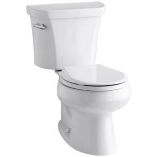 KOHLER Wellworth 2 piece 1.6 GPF Single Flush Round Toilet in White K 3977 0