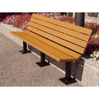 Contour Recycled Plastic Park Bench by Highland Products