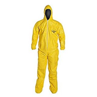 Dupont™ Tychem QC122S Light Splash Protective Coverall, Yellow, Large