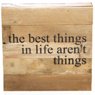 Second Nature By Hand 10x10 Wood Wall Art   The best things in life 785727