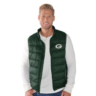 G III Sports by Carl Banks Green Bay Packers Green Stadium Quilted Vest