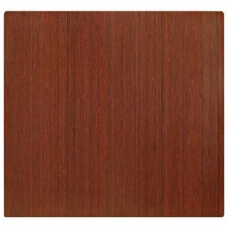 Roll Up Dark Cherry Bamboo Chair Mat with No Lip   52" x 48"   7548574