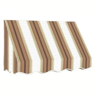 AWNTECH 40 ft. San Francisco Window/ Entry Awning (44 in. H x 36 in. D) in White/Linen/Terra Cotta Stripe CF33 40WLTER