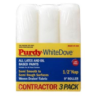 Purdy White Dove 9 in. x 1/2 in. Dralon Roller Covers (3 Pack) 14F864000