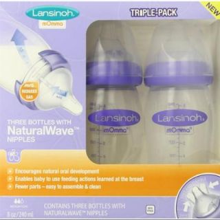 Lansinoh Momma Bottle   8 Ounce 3 Count