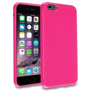 Insten Hot Pink Shockproof Ultra Thin TPU Rubber Back Case Cover For iPhone 6S Plus / 6 Plus 5.5" inch