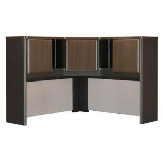 Corner Hutch w Three Cabinets in Sienna Walnut   Series A