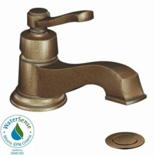 MOEN Rothbury Single Hole 1 Handle Low Arc Bathroom Faucet in Antique Bronze S6202AZ