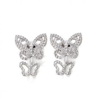 Victoria Wieck 1.49ct Absolute™ "Butterfly" Sterling Silver Earrings   7745788