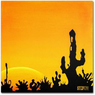 Trademark Fine Art "Saguaro Sunset" Canvas Art by Roderick Stevens