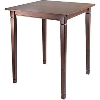 Winsome Kingsgate 38.9 x 33.8 x 33.8 Wood Square Tapered Legs High Table, Antique Walnut