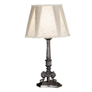 Illumine 1 Light Arabesque Table Lamp Fabric Glass CLI MEY21167
