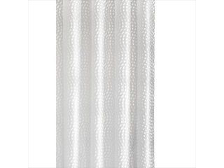 Croydex AE287522YW 70.875 in. Mosaic Wave Shower Curtain in White Clear