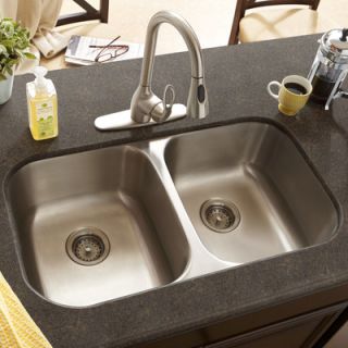 Schon 32 x 16.5 Double Bowl 18 Gauge Kitchen Sink