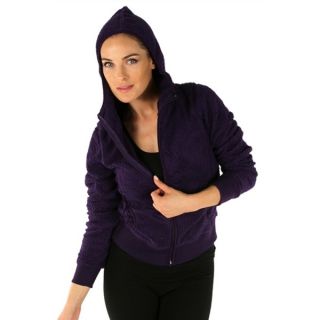 Grape Ladies Hooded Fleece Jacket with Zipper   17692040  