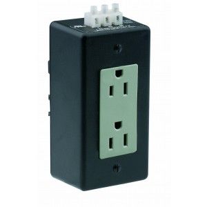 Leviton 16252 DIN 15 Amp, 125 Volt, Mountable NEMA 5 15R, Gray