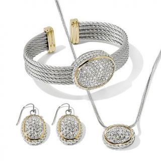 Emma Skye Jewelry Designs "Light Up the Skye" 2 Tone Crystal Jewelry Set with N   7784841