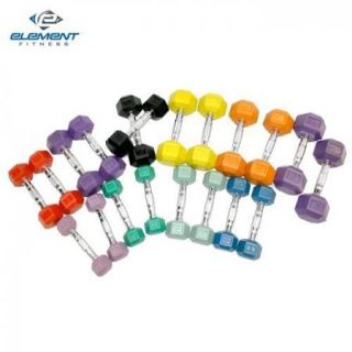 Element Fitness Colored Aerobic Hex Dumbbell Set