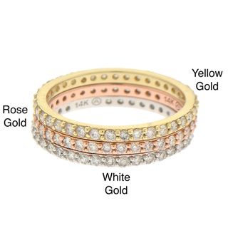 Beverly Hills Charm 14K Gold 1/2ct TDW Stackable Diamond Eternity Band