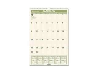 AT A GLANCE PM3G28 Recycled Monthly Wall Calendar, 15 1/2" x 22 3/4"