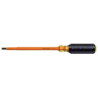 Klein Tools 1/4 in. x 7 in. Insulated Cabinet Tip Round Shank Screwdriver 605 7 INS