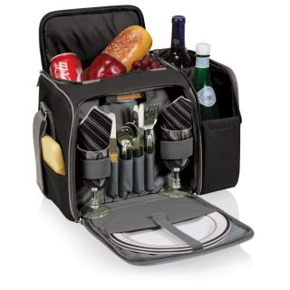 Picnic Time Malibu Black Insulated Picnic Cooler for Two   12734081
