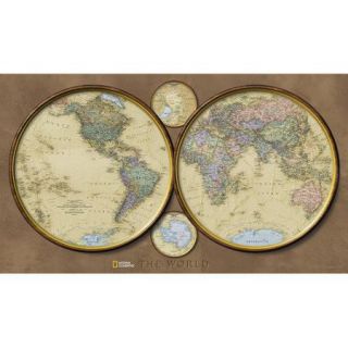 National Geographic Maps World Hemispheres Wall Map