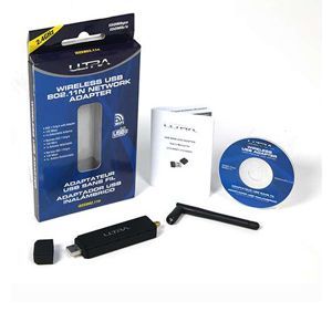 Ultra Wireless USB 802.11n Network Adapter   150 Mbps, 2.4GHz, IEEE802.11n, USB 2.0, 1x Detachable Antenna