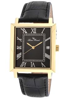 Men's Bianco Black Genuine Leather and Dial Gold Tone Case