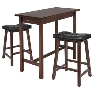 Piece Set Breakfast Table with Cushion Seat Counter Stools Wood