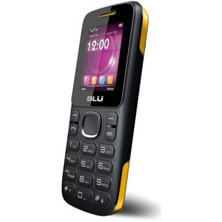 BLU Zoey T176 Dual SIM Cell Phone (Unlocked), Black/Yellow