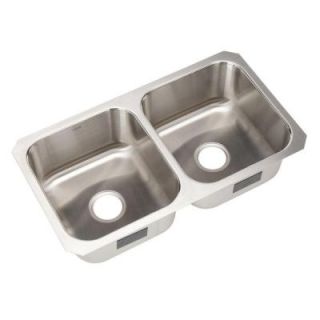 STERLING McAllister Self Rimming Stainless Steel 18 in. 0 Hole Double Bowl Kitchen Sink 11444 NA