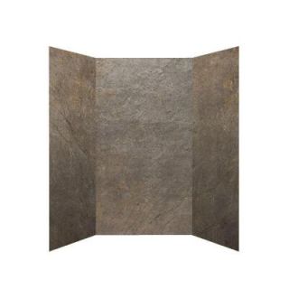 SoterraSlate 36 in. x 36 in. x 72 in. 3 Panel Shower Surround in Verde River DISCONTINUED HDS3636 72 VR