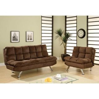 Hokku Designs Brooks Convertible Sofa and Chair Set