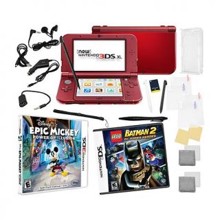 Nintendo New 3DS XL Red Game System with "Epic Mickey Power of Illusion" and "   8000567