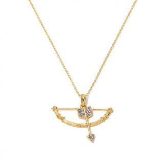 Rarities Fine Jewelry with Carol Brodie Diamond "Cupid Bow and Arrow" Vermeil    7637064