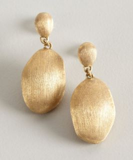 Marco Bicego Gold 'confetti' Brushed Oval Drop Earrings (322051801)