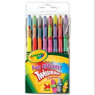 Twistables Fun Effects Crayons 24/Pkg Neon, Metallics, Rainbow