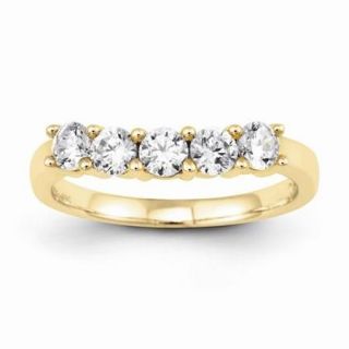 14k Yellow Gold Diamond Band