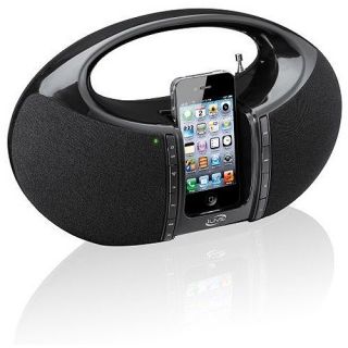 iLive IBP182B Boombox with Built In Radio for iPhone and iPod, Black